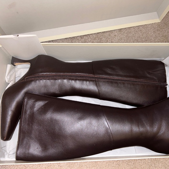 Tony Bianco heeled boot in chocolate - Picture 1 of 2